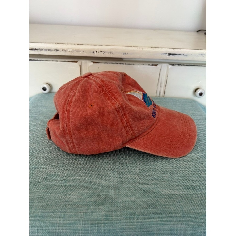 Life In Paradise KEY WEST Cap Dad Hat Washed Burnt Orange Sailboat Strapback - Picture 5 of 10